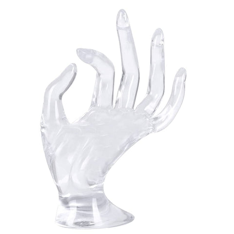 zalati Jewelry Holder Bracelet Stand with Hand Shape Mannequin for Display Storage and Organiser - Clear