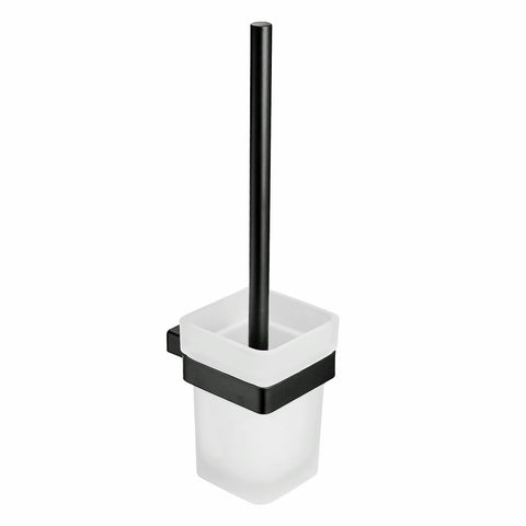 SHUNLI Toilet Brush and Holder - Toilet Brush Set Black Toilet Cleaner Brush - Wall Mounted Loo Brush Hygienic Toilet Brushes