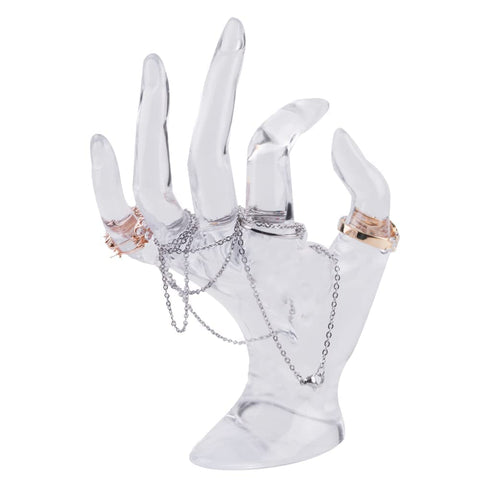 zalati Jewelry Holder Bracelet Stand with Hand Shape Mannequin for Display Storage and Organiser - Clear