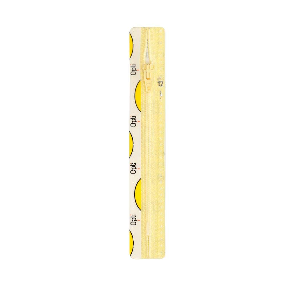 Opti S40-20-00638 Zipper, 100% Polyester, 00638 Yellow, 20 cm