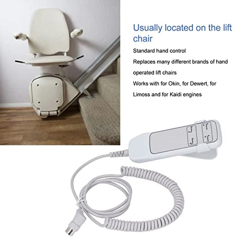Luqeeg 4 Button 8 Pin Power Recliner Hand Control, Standard Hand Controller for Lift Chair and Power Recliner, Fits Okin, Dewert, Limoss