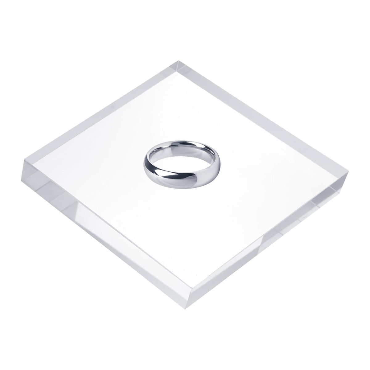 sourcing map Acrylic Square Display Blocks, 177.8 x 177.8 mm/7" x 7" Clear Jewelry Display Base Polished Cube Riser Stand Display Holder Base for