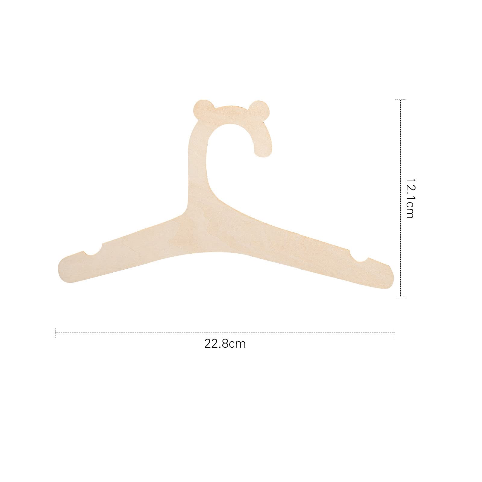 9 Inch Wooden Baby Hangers, 20 Packs Wood Newborn Baby Girl Boy Hangers For Nursery Cute Kids Toddlers Children Infant for Closet Coat Pants Clothing
