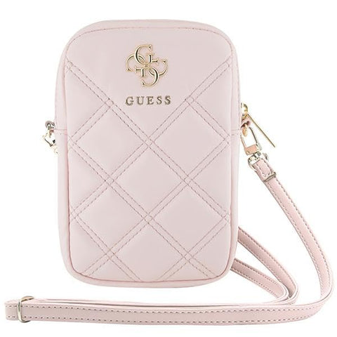 CG MOBILE Guess Mobile Phone Case GUWBZPSQSSGP Pink Zip Quilted 4G