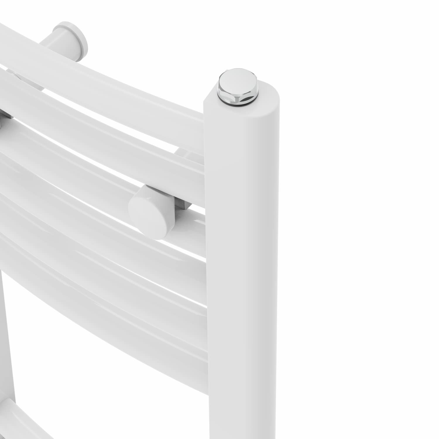 NRG White Heated Towel Rail Curved Designer Bathroom Radiator - 1800×500mm