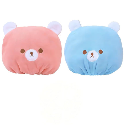 JLEivvi 2PCS Bath Caps, Absorbent Hair Drying Wrap Towel Hair Towel Wrap ，Cute Bear Dry Hair Caps Hair Drying Wrap Towel Bath Head Wrap Drying Turban