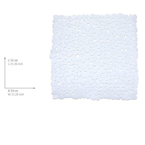 WENKO 20277100 Shower mat Paradise White - anti-slip, Thermoplastic elastomer (TPR), 54 x 54 cm, White