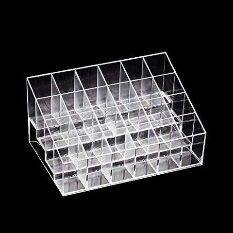 Shiwaki 24 grid transparent plastic storage box household small items storage box transparent crystal box item display stand
