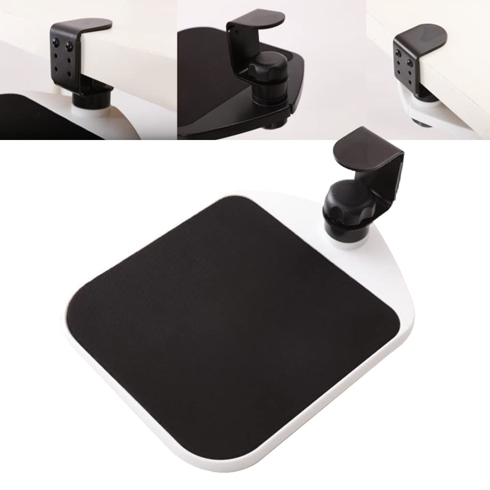 Mouse Tray Home Office Under Desk Clamp On Platform 360° Rotating Extension Board