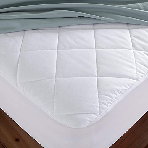 Cotton Mattress Protector, Hypoallergenic Bed Protector, Elastic Bands, Breathable and Comfortable Stretchy Mattress Cover