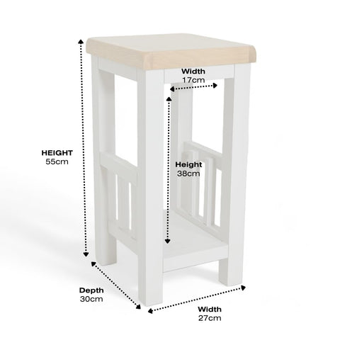 GROFurniture Cashmere Grey Side Table, Painted Grey End Table for Living Room, Slim Side Table or Small Bedside Table for Bedroom - Ready Assembled