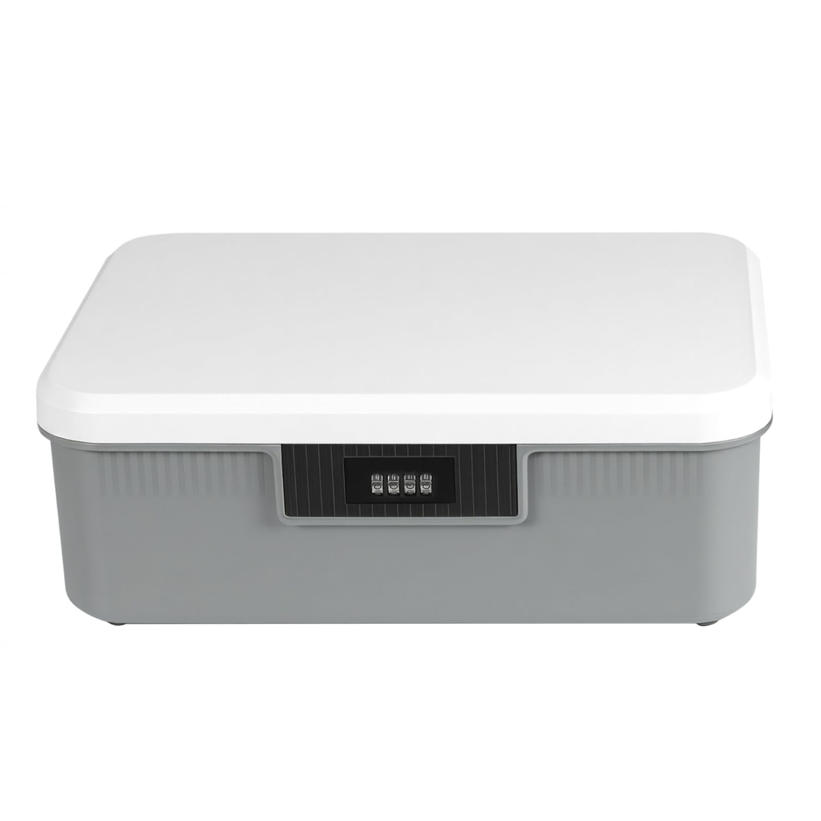 Lockable Medicine Box With 4-Digit Combination Lock, 26x22x12cm Gray