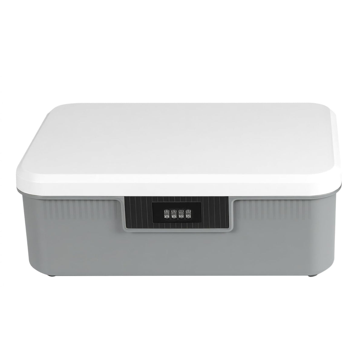 Lockable Medicine Box With 4-Digit Combination Lock, 26x22x12cm Gray