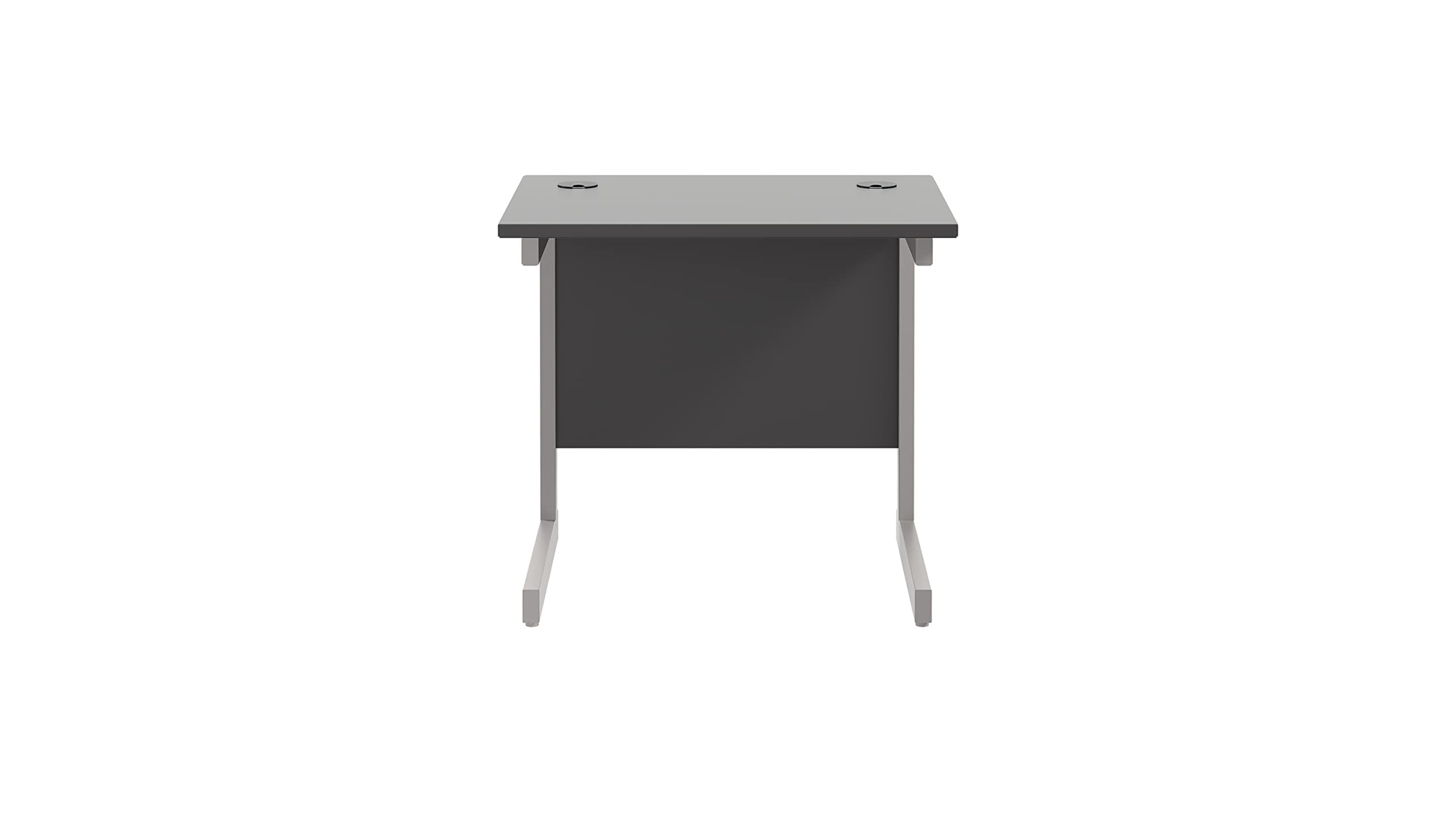 Office Hippo Heavy Duty Rectangular Cantilever Desk, Home Office Table With Integrated Cable Ports, PC Desk for Work or Home, 5 Yr Warranty