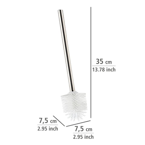 WENKO Silicone Replacement Toilet Brush, with Non-Stick Effect, White, 7.5 cm