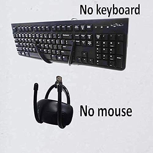 AUXPhome Pack of 2, Universal Keyboard and Mouse Organizer - Wall Mount Clip Hanger Display Storage Holder - No Falling