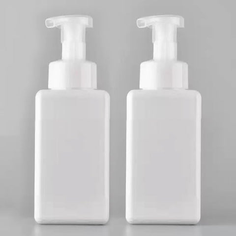 2 PCS-Foaming Soap Dispenser, Hand Soap Dispenser, Refillable Foam Liquid Hand Soap Empty Plastic Pump Bottle Container for Bathroom Vanities