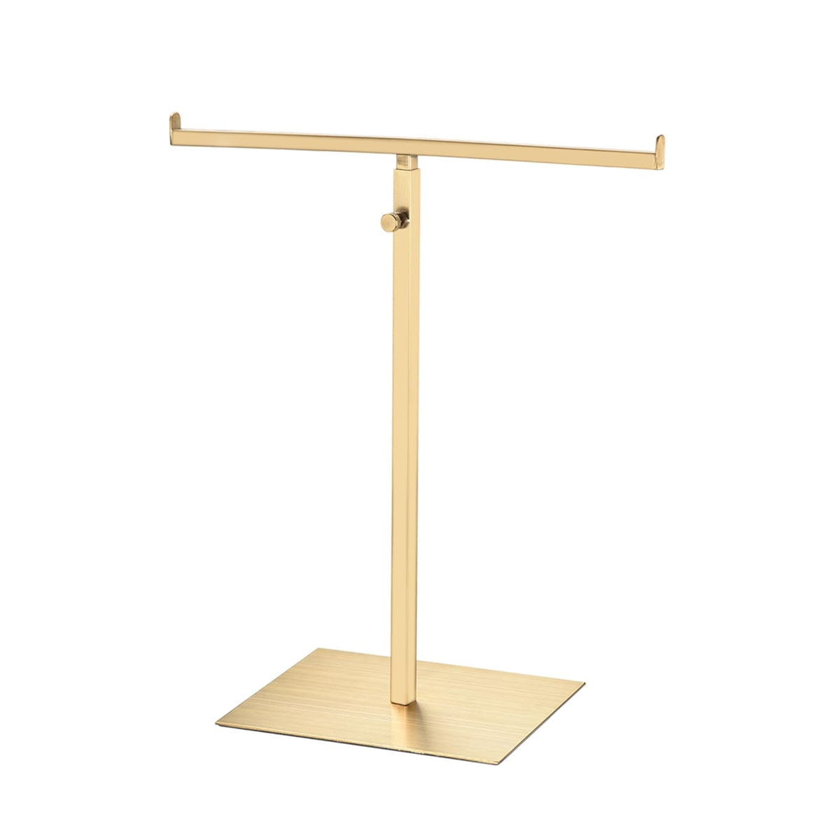 sourcing map Purse Display Stand Stainless Steel T Shaped Handbag Display Stand Adjustable Purse Rack Stand Tabletop Double Hook Holder for Home
