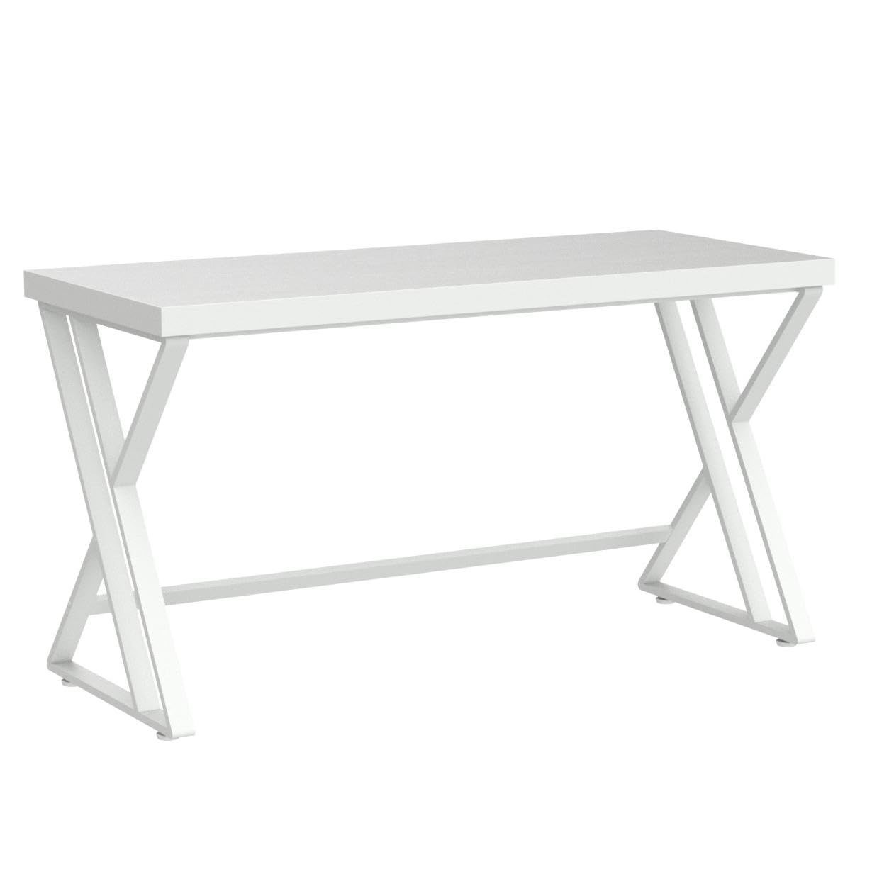 LVB Computer Desk Gaming Office Table long Desks for Home 140cm White Oak
