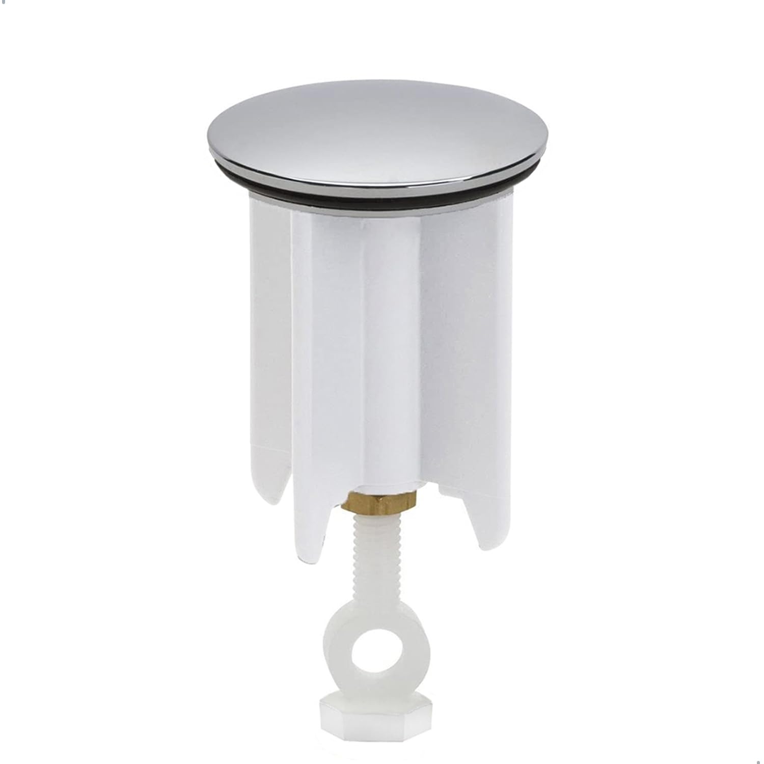 fuxunamz Universal 40mm Pop-Up Plug Replacement, Height Adjustable, Brass, Rubber, Plastic, Rust Proof, Seal, Bathroom, House Sinks, Bidets