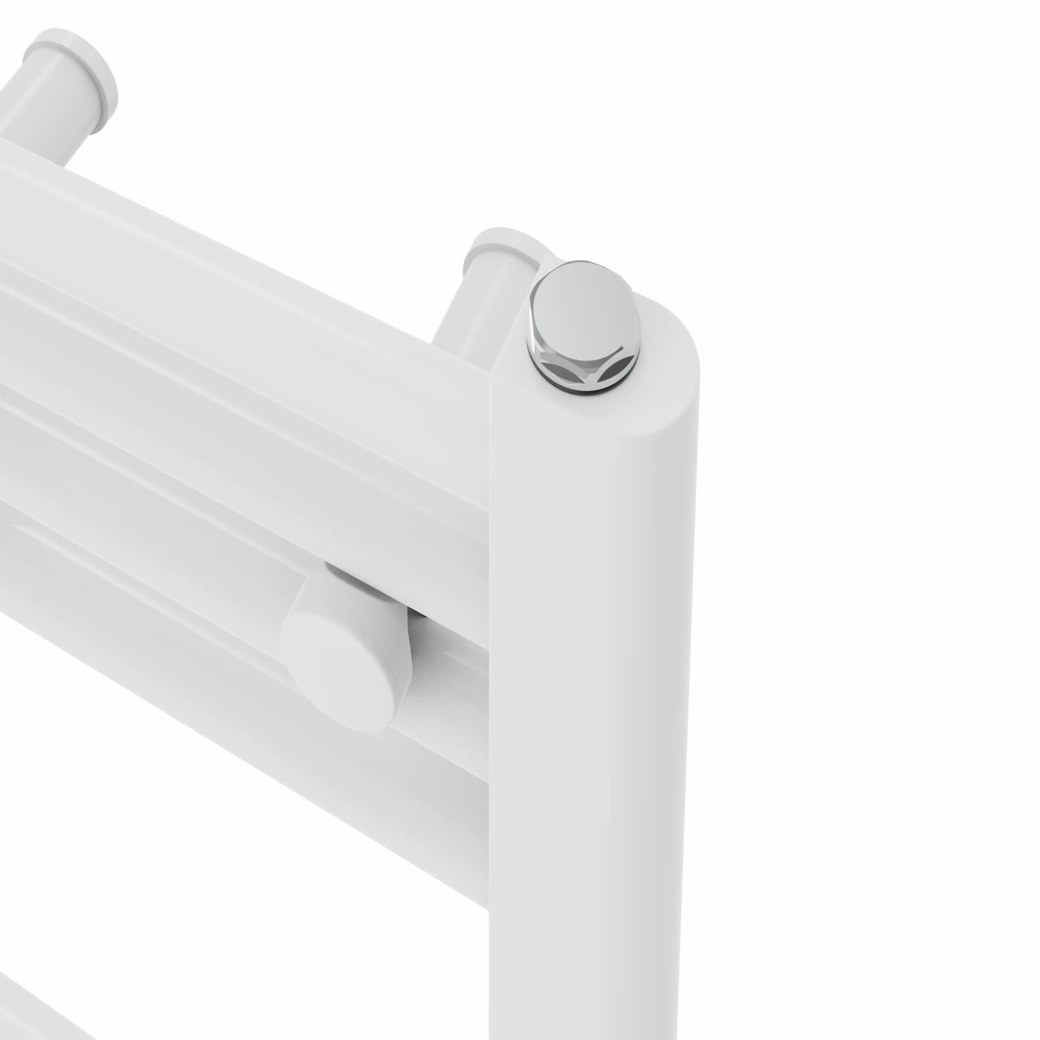 NRG White Heated Towel Rail Straight Designer Bathroom Radiator, 1200×600mm