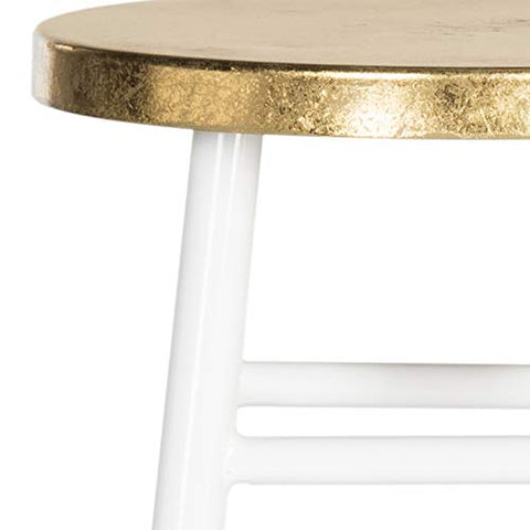 SAFAVIEH Glam Bar & Counter Stool, in White and Gold