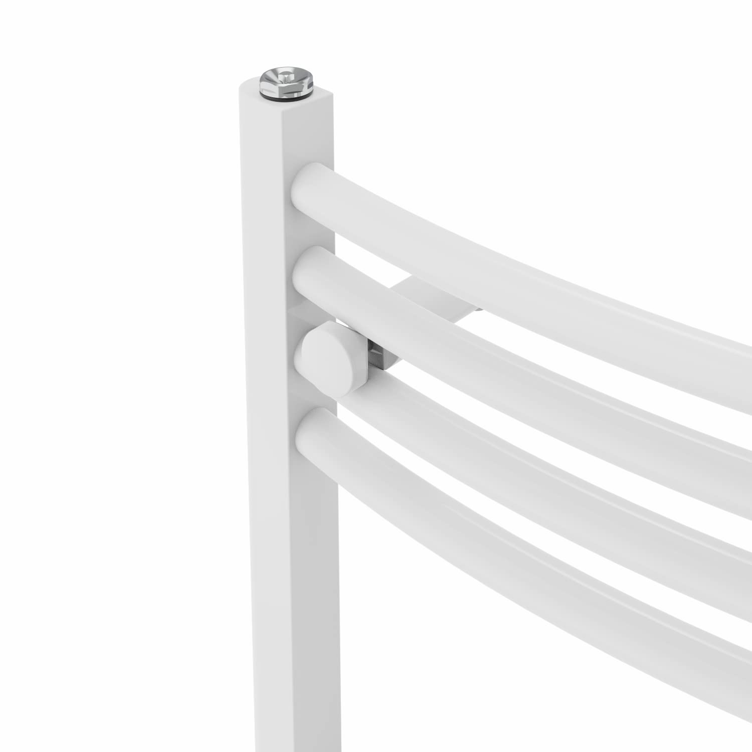 Warmehaus Curved Heated Towel Rail Radiator Ladder White 1400x500mm