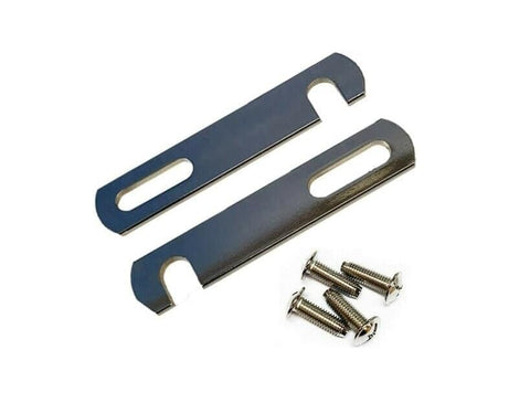 Just Accessories Divan Bed Base Link Bars with Adjustable Fittings, Silver, Joiner Plate with M8 Screws 98mm-200mm (4, 98mm)