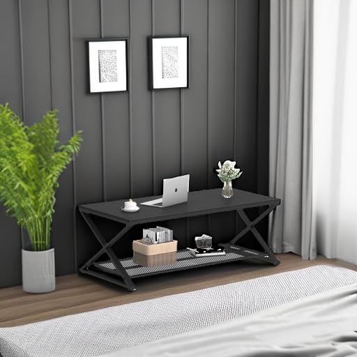 LVB Coffee Table for Living Room Coffee Tables With Storage 120cm Black Oak