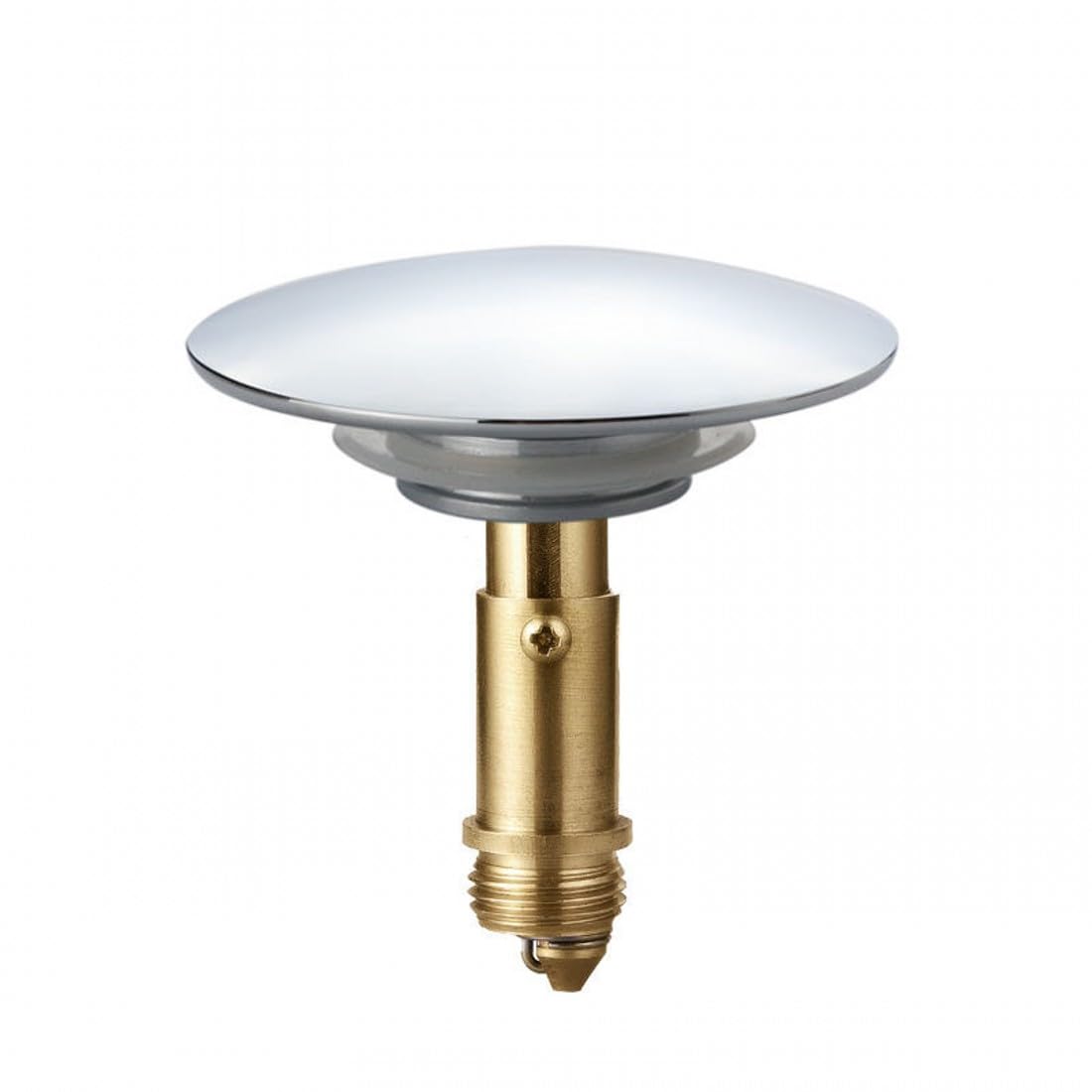 JZK Chrome plated metal 69mm bathtub pop up plug, bath tub plug replacement, click clack stopper for bathtub drain cover, bathtub waste sprung plug