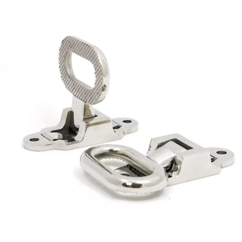 Riloer Foldable Footrest Folding Stirrups Stainless Steel Footrest Stainless Steel Folding Step Grab Handle for RV Truck Bus Trailer Van Camper