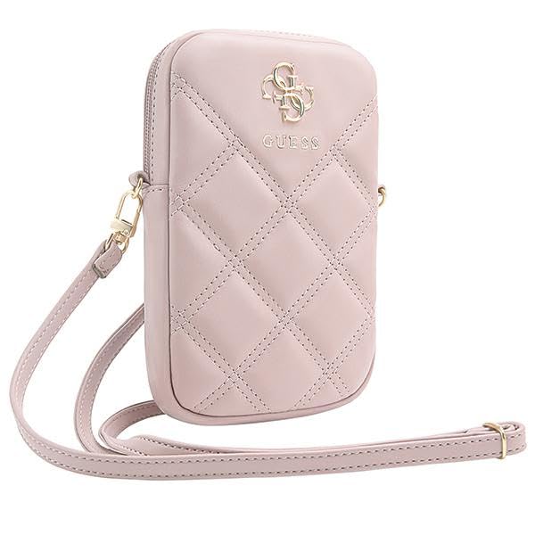CG MOBILE Guess Mobile Phone Case GUWBZPSQSSGP Pink Zip Quilted 4G