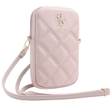 CG MOBILE Guess Mobile Phone Case GUWBZPSQSSGP Pink Zip Quilted 4G