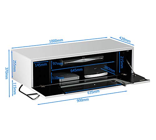 Alphason Chromium 2 1000 TV Cabinet - Ivory