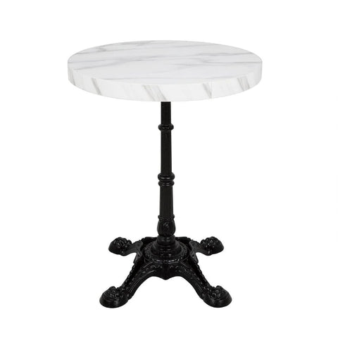 Bolero Pre-drilled Round Table Top, Wood, Marble Effect, 600mm