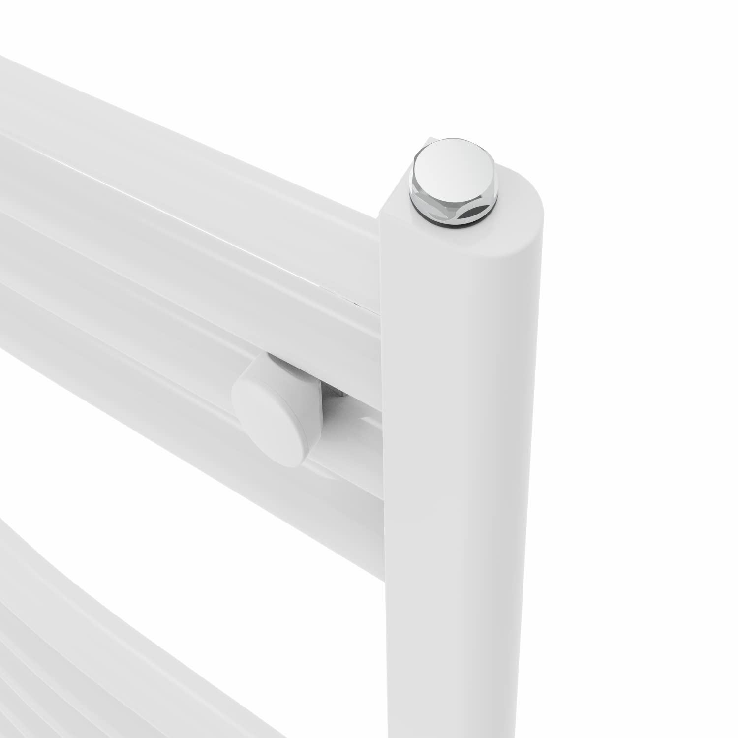 Warmehaus Curved Bathroom Heated Towel Rail Radiator White 1600x600mm