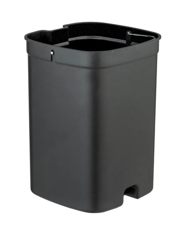 WENKO Davos Pedal Bin,5 Litres,Puristic Cosmetic Bin with Easy-Close Mechanism,Bathroom Accessory in Trendy All-Black Design in Bathroom and Guest