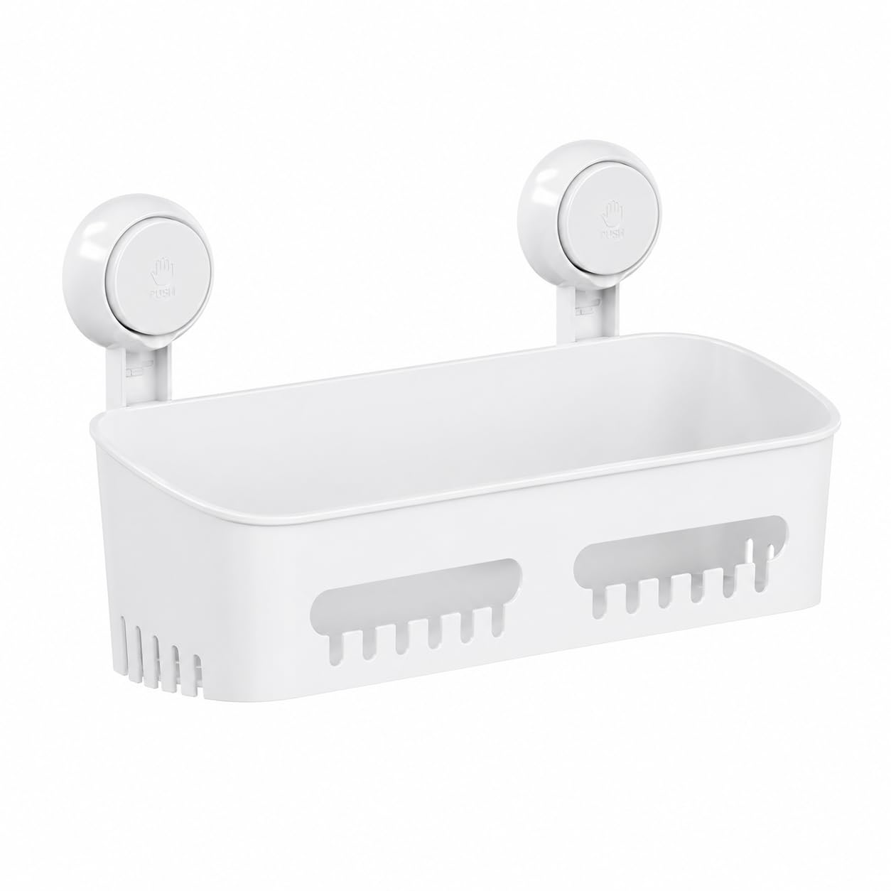Mitterm Shower Shelf Suction Cup Without Drilling, Shower Caddy Suction Bathroom Storage Shelf Suction Shower Caddy,Wall Mounted Storage Plastic for