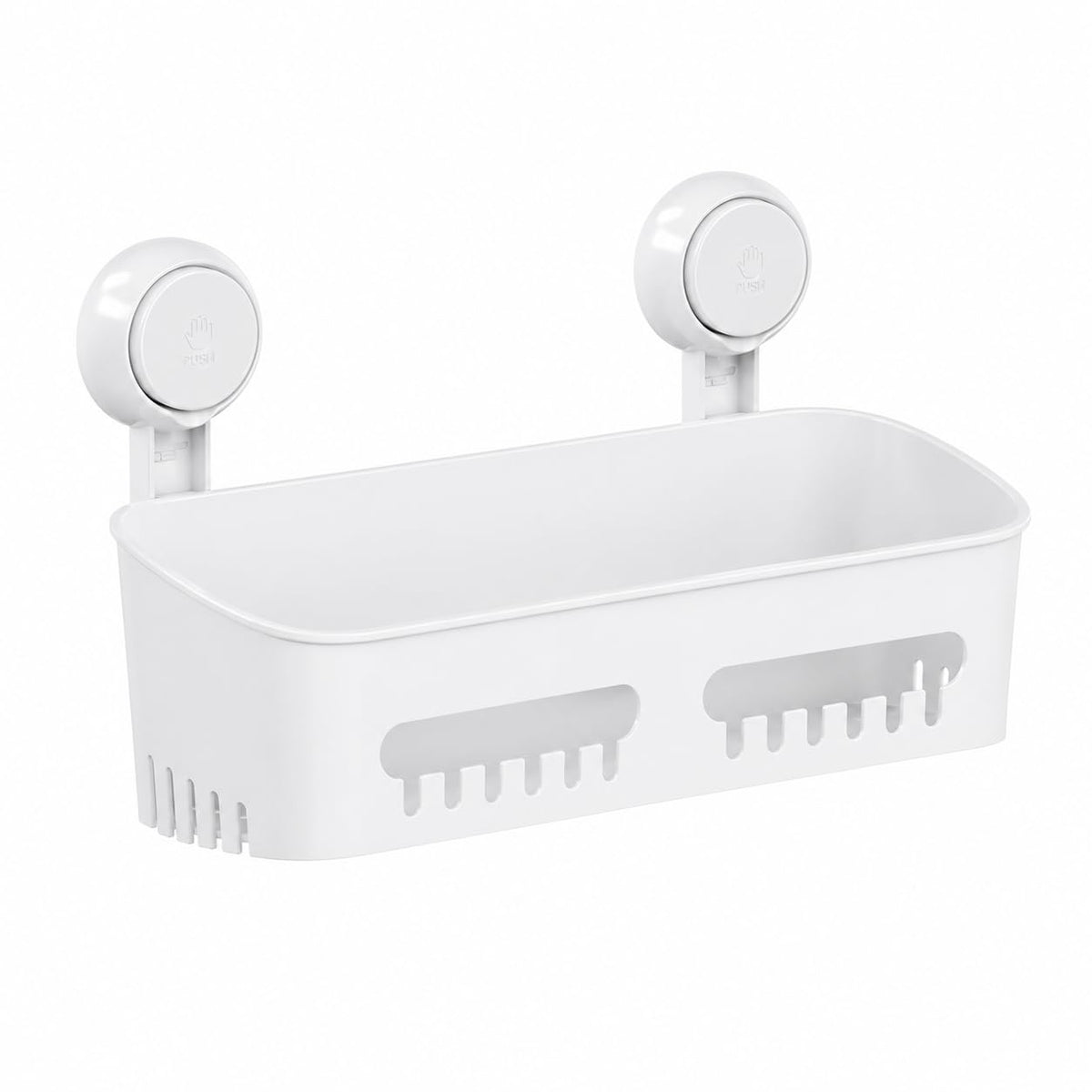 Mitterm Shower Shelf Suction Cup Without Drilling, Shower Caddy Suction Bathroom Storage Shelf Suction Shower Caddy,Wall Mounted Storage Plastic for