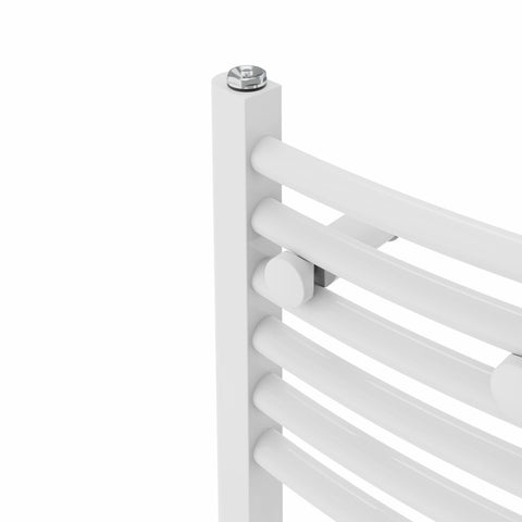 NRG White Heated Towel Rail Curved Designer Bathroom Radiator - 1800×500mm