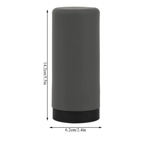 Nikou Dispenser Bottle, Refillable Dish Washing Liquid Dispenser - Silicone Divided Shampoo Shower Gel Bottle, Grey
