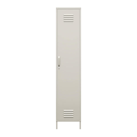 DHP Furniture Bradford Single Metal Storage Cabinet Taupe