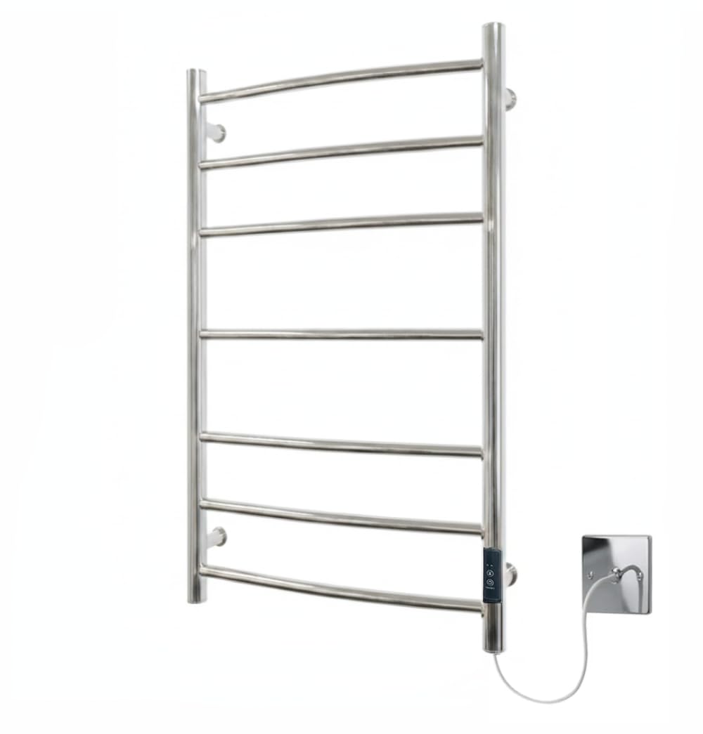 Manissa Kendal Stainless Steel Electric Heated Towel Rail 400mm W x 800mm H