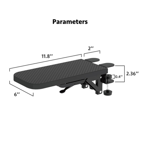 HONJIE Computer Arm Rest for Desk, Suitable for Office desks, Sturdy Mouse arm Support, Computer Desk Extender, Suitable for Home and Office,Black,L