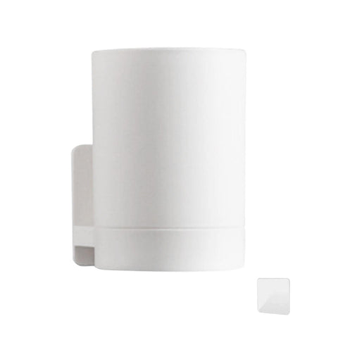 Toothbrush Cup, Toothbrush Holder Wall Mounted Self Adhesive Tooth Brushing Holder Water Cup Drink Cups For Home Bathroom Accessories(White)