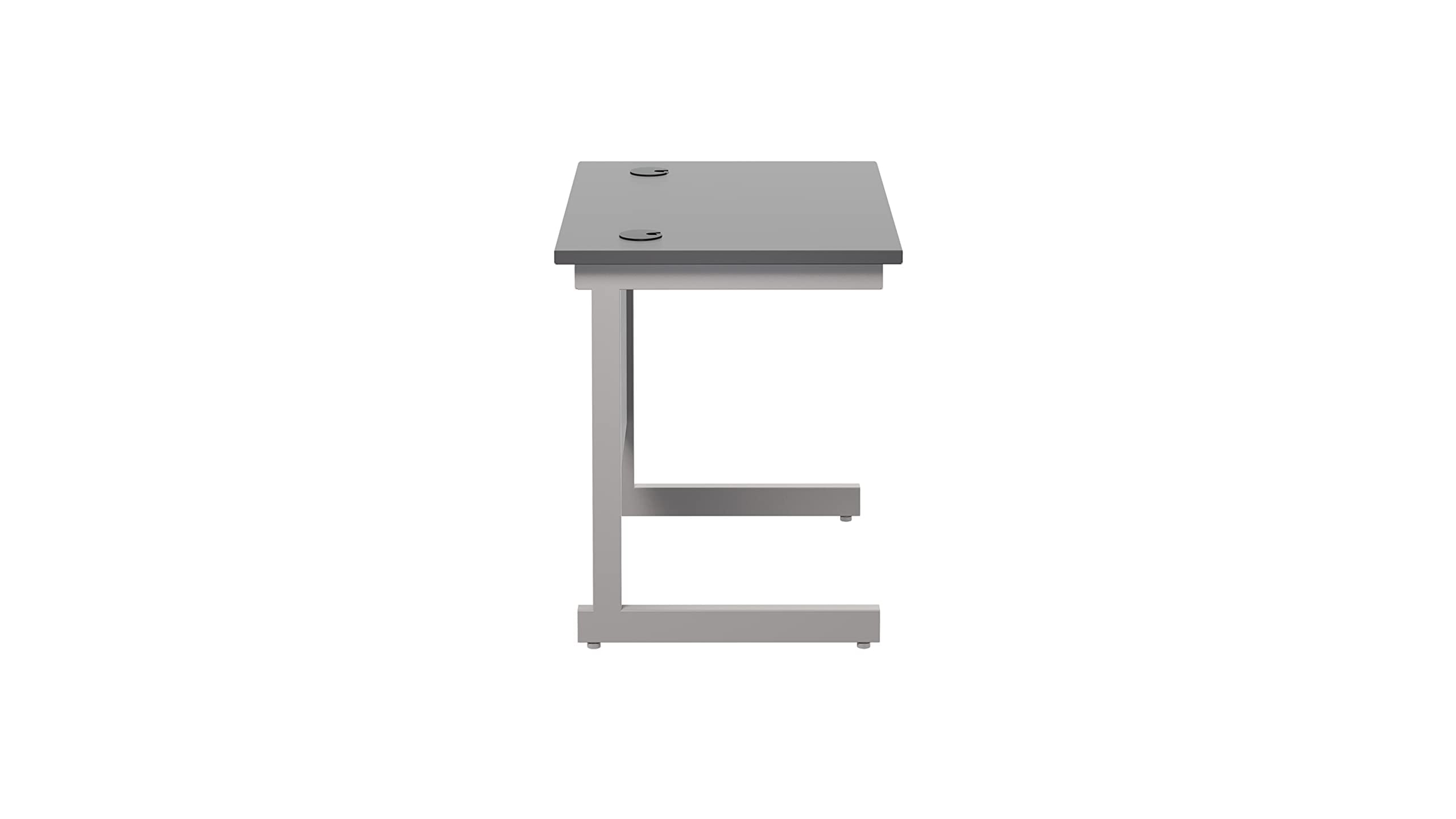 Office Hippo Heavy Duty Rectangular Cantilever Desk, Home Office Table With Integrated Cable Ports, PC Desk for Work or Home, 5 Yr Warranty