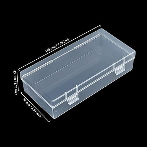 LJY Clear Deep Storage Boxes, 6 Pack, 7.3 x 3.5 x 1.8 in