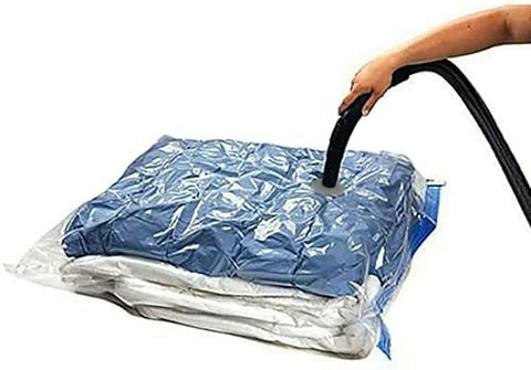 XL Jumbo Vacuum Seal Storage Bag - Space Saver Compression Bag | Strong Clothes Reusable Storage Seal Bags | Jumbo Clear Vacuum Zip Bag