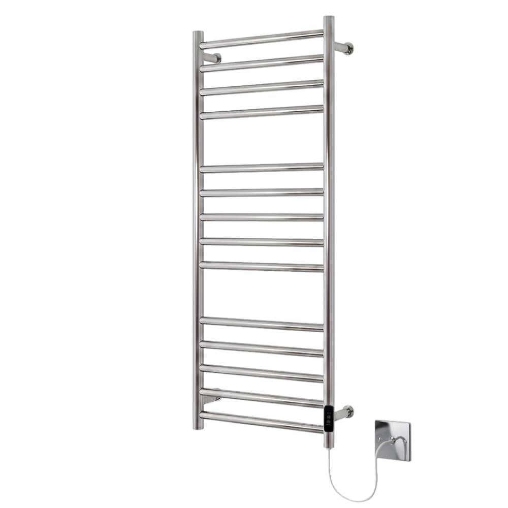 Manissa Siena Stainless Steel Electric Heated Towel Rail 300mm W x 1000mm H