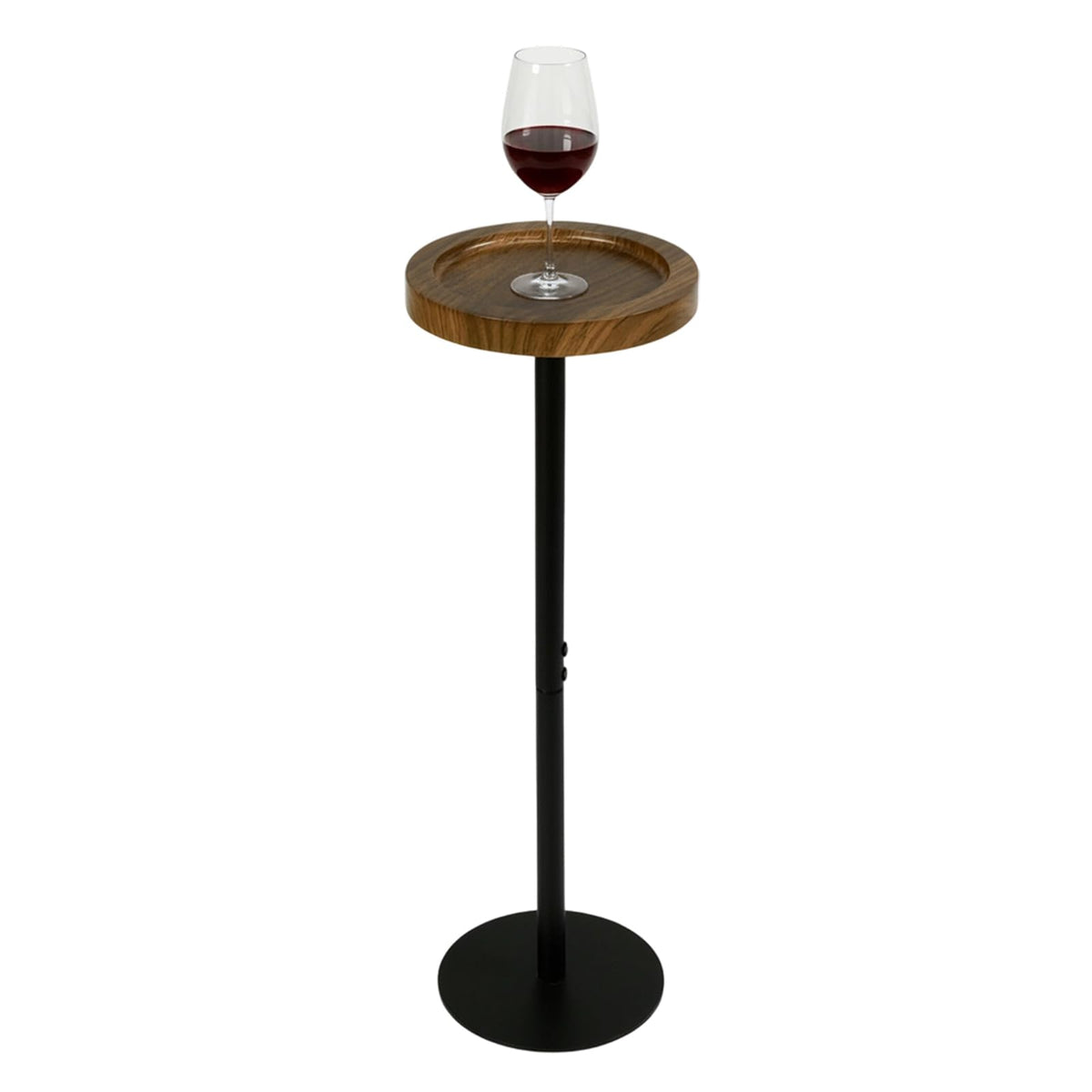 Simcat Small Round Side Table, Drink Table for Small Spaces and Modern Decor (1, Walnut)
